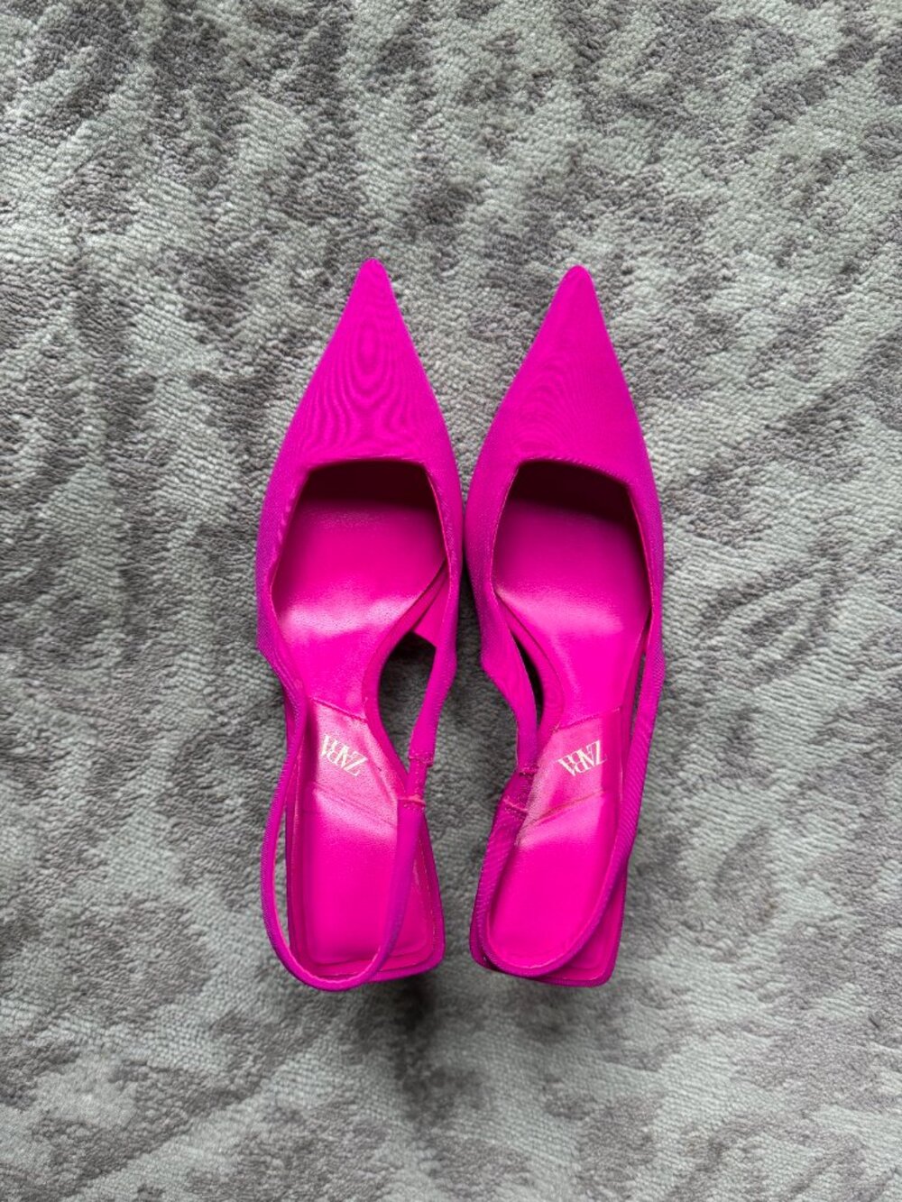 ZARA Fuchsia Slingback Heels - Picture 4 of 12